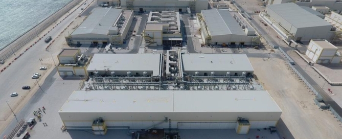 The desalination plant at Umm Al Houl in Doha, Qatar